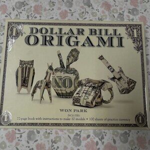 Dollar Bill Origami Set - Over 70 unfolded "bills" + Glossy Instruction Book